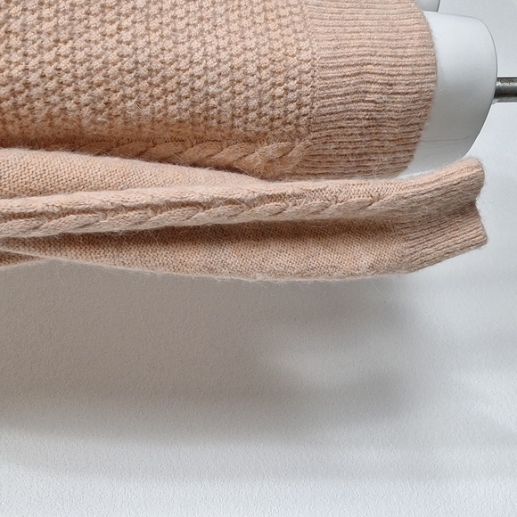 Sleeping On Snow Anthropologie Coastal Off The Shoulder Cable Knit Sweater Sz. L - Picture 9 of 14